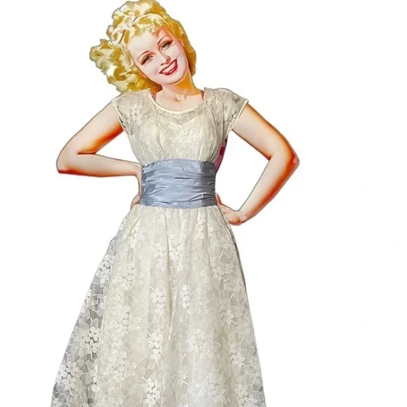 Vintage 1950s Lace garden wedding Dress - Picture 12 of 12